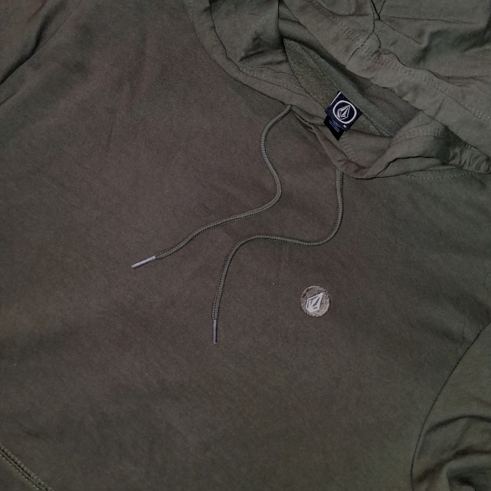 Volcom Solid Pullover Hoodie Olive‎ Green Men's Size Medium